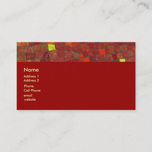 red tiles business card (Front)
