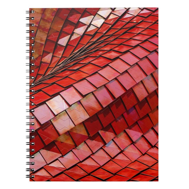 Red tiles illustration notebook (Front)