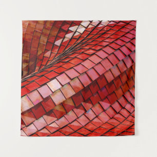 Red tiles illustration tapestry