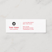Red tiny business logo simple modern minimalist