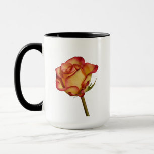 Red Tipped Rose Mug