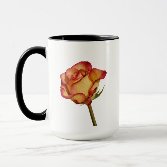 Red Tipped Rose Mug (Left)