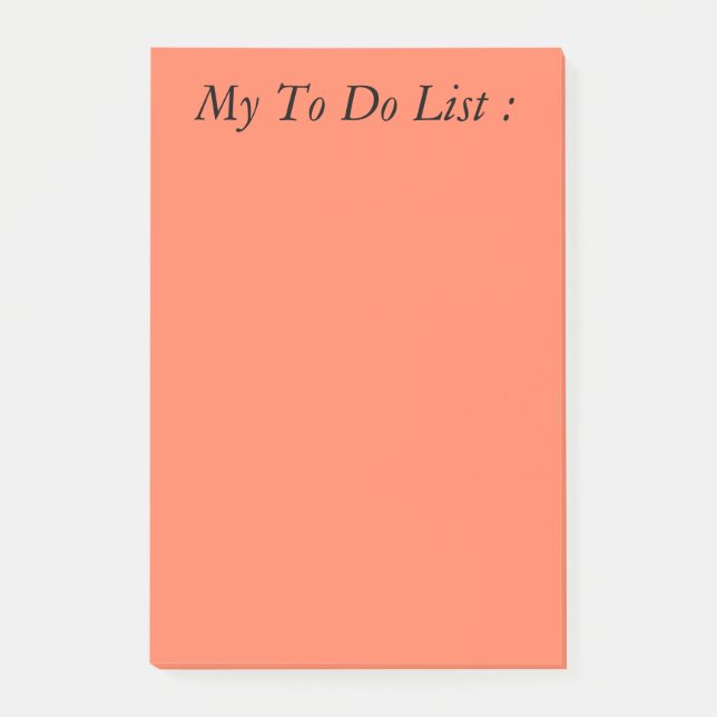 Red To Do List Post-it Notes (Front)