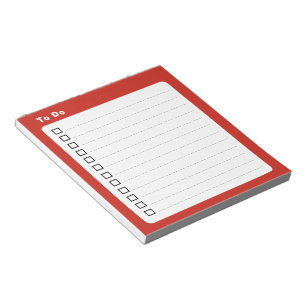Red To Do Notepad
