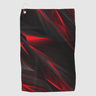 Red to the Point Abstract Design  Golf Towel