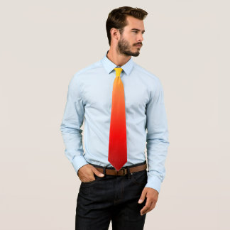 Red to Yellow Sunset Gradient Tie