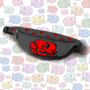 Red Toad Print Cut Sew Bag