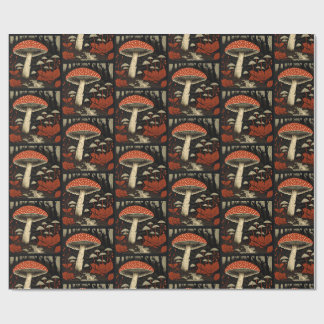 Red Toadstools - Amanita Muscaria Wrapping Paper