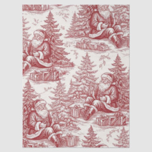 Red Toile Tissue Paper