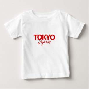 Red Tokyo Japan graphic Print Toddler Shirt