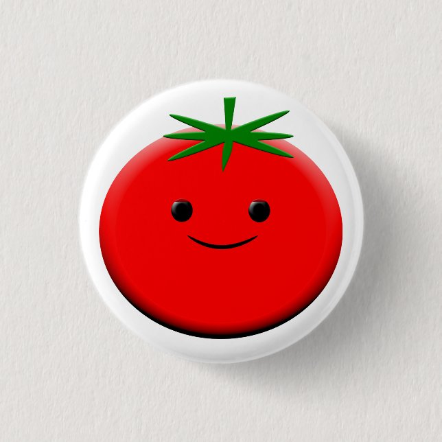 Red Tomato  1 Inch Round Button (Front)