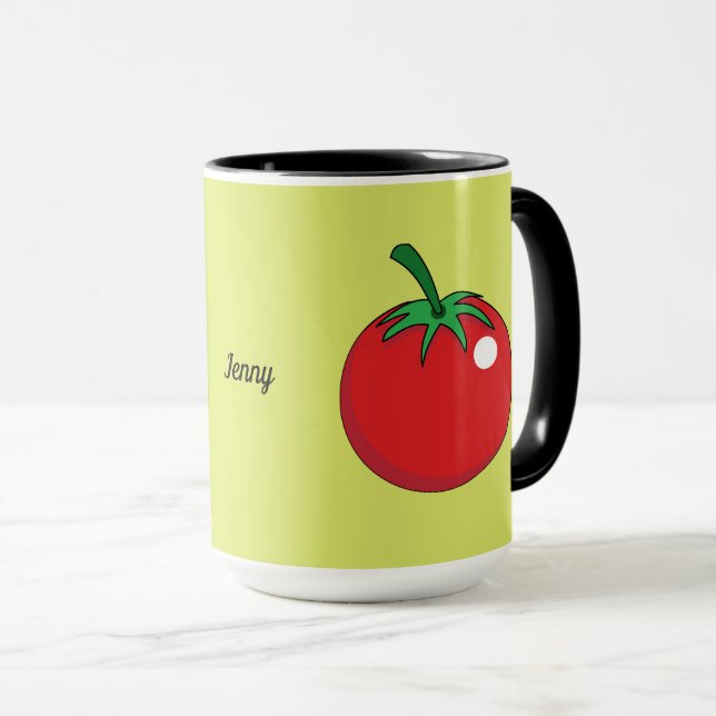 Red Tomato | Add your Name or Text Mug (Front Right)