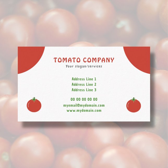 Red Tomato Business Card (Tomato Business Card)