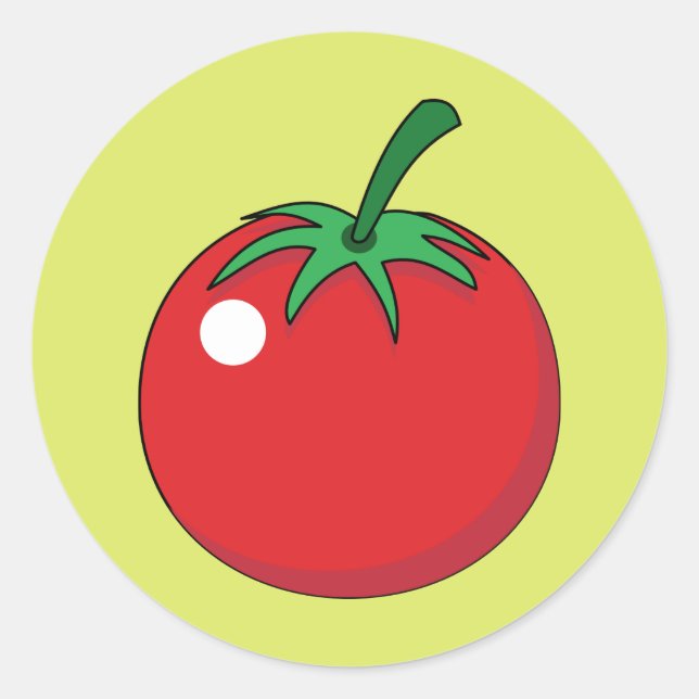 Red Tomato Classic Round Sticker (Front)