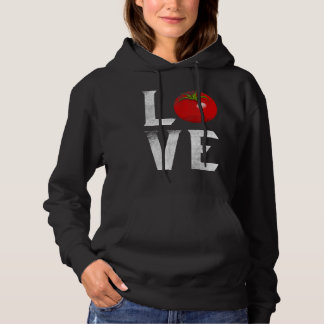 Red Tomato Gardener I Love Gardening Vegetables Ve Hoodie