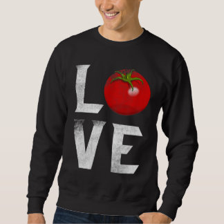 Red Tomato Gardener I Love Gardening Vegetables Ve Sweatshirt