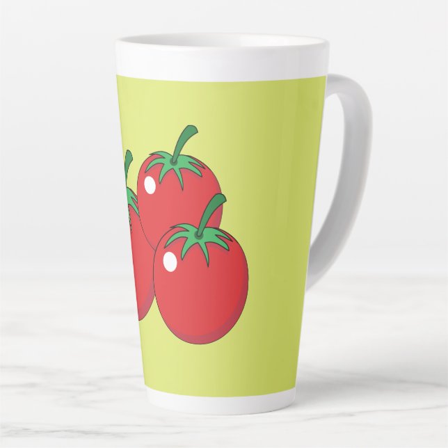 Red Tomato Latte Mug (Right Angle)