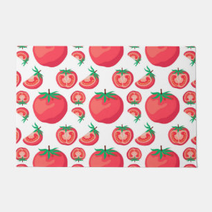 Red Tomato Pattern Cute So Funny Doormat