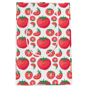 Red Tomato Pattern Cute So Funny Medium Gift Bag
