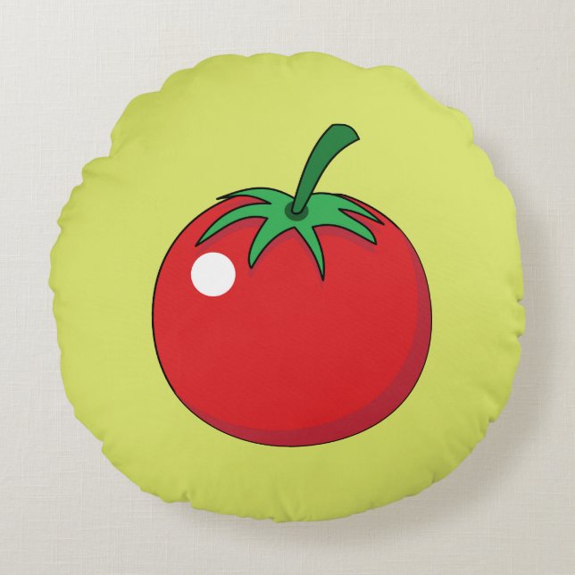 Red Tomato Round Pillow (Front)