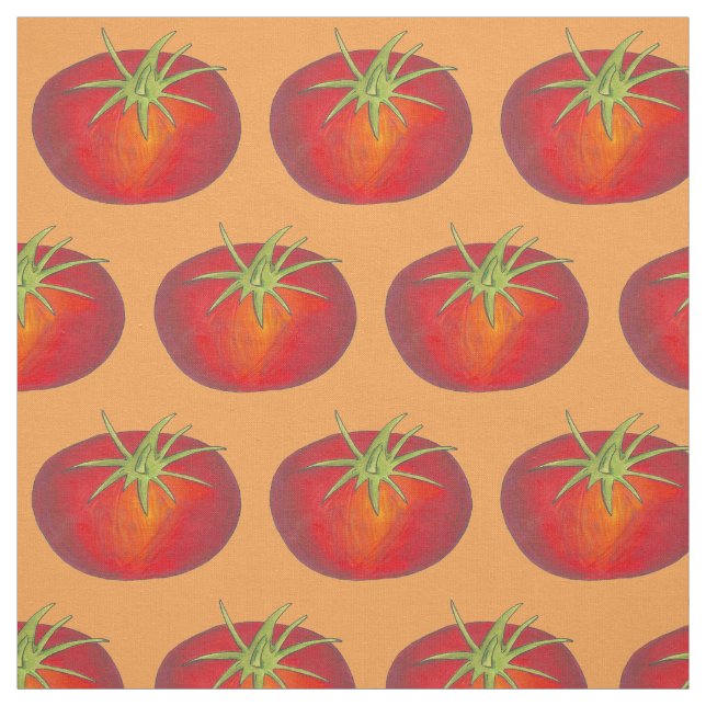 Red Tomato Tomatoes Italian Food Cooking Fabric (Swatch)