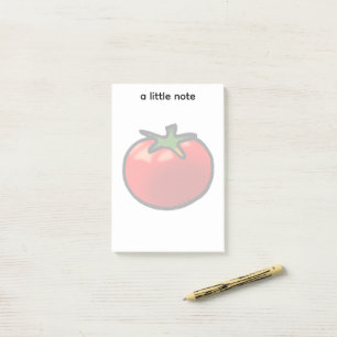 Red Tomato Whimsical Custom Art Post-it Notes