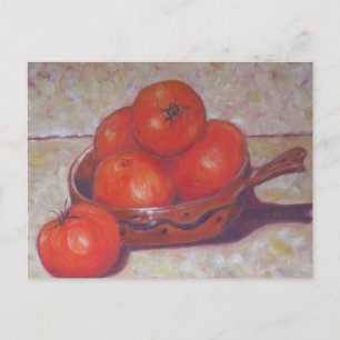 Red Tomatoes in a Dish Postcard