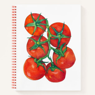 Red Tomatoes Spiral Notebook