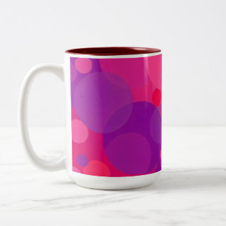 Red Tone Abstract Design Two-Tone Coffee Mug