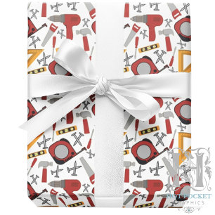 Red Tools Gift Wrapping Paper