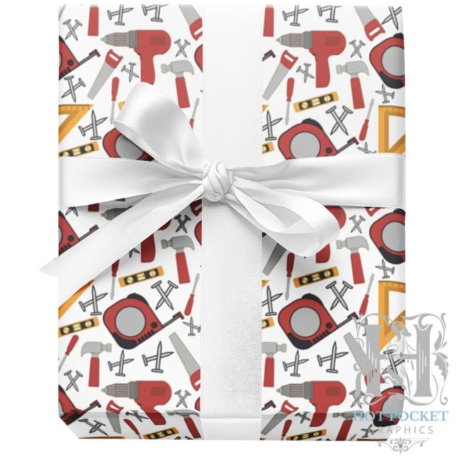 Red Tools Gift Wrapping Paper (Creator Uploaded)