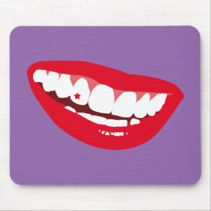 Red Tooth Gem Mouse Pad