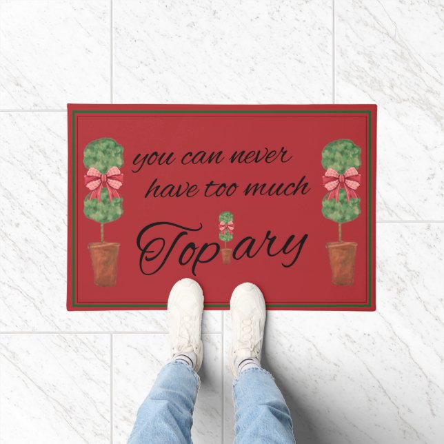 Red Topiary Topiaries  Doormat (Indoor)