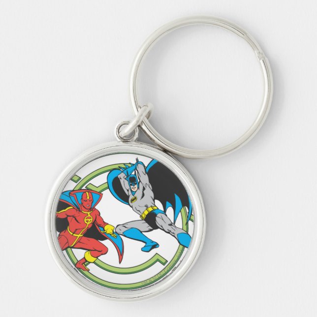 Red Tornado + Batman Keychain (Front)