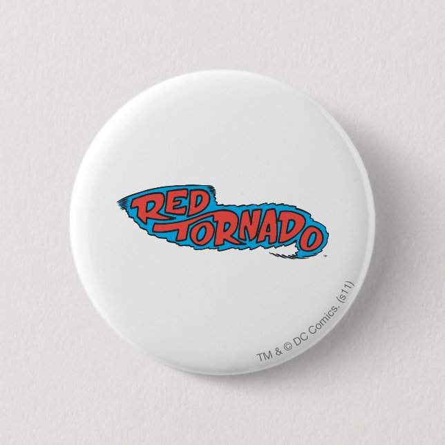 Red Tornado Logo 2 Inch Round Button (Front)