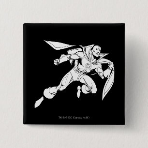 Red Tornado Outline 2 Inch Square Button