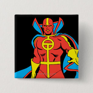 Red Tornado Pose 2 Inch Square Button