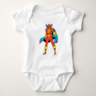 Red Tornado Pose Baby Bodysuit