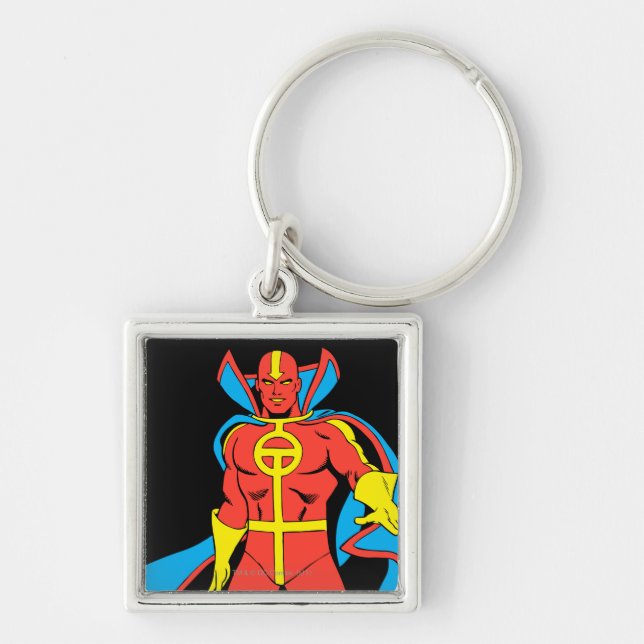 Red Tornado Pose Keychain (Front)