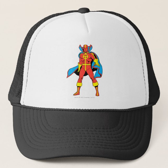 Red Tornado Pose Trucker Hat (Front)