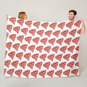 Red Tornadoes Pattern Fleece Blanket