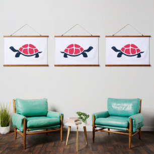 Red Tortoise Hanging Tapestry
