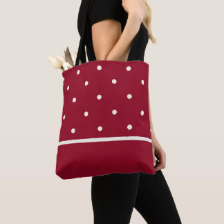 Red Tote with Cream Dots – Perfect for Holidays  Bag