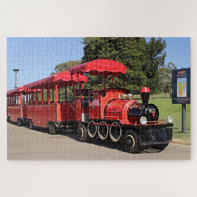 Red Tourist Steam Train Jigsaw Puzzle (Horizontal)