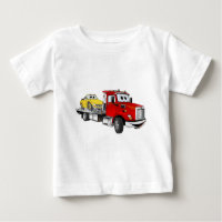 Red Tow Truck Flatbed Cartoon