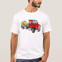 Red Tow Truck Flatbed Cartoon