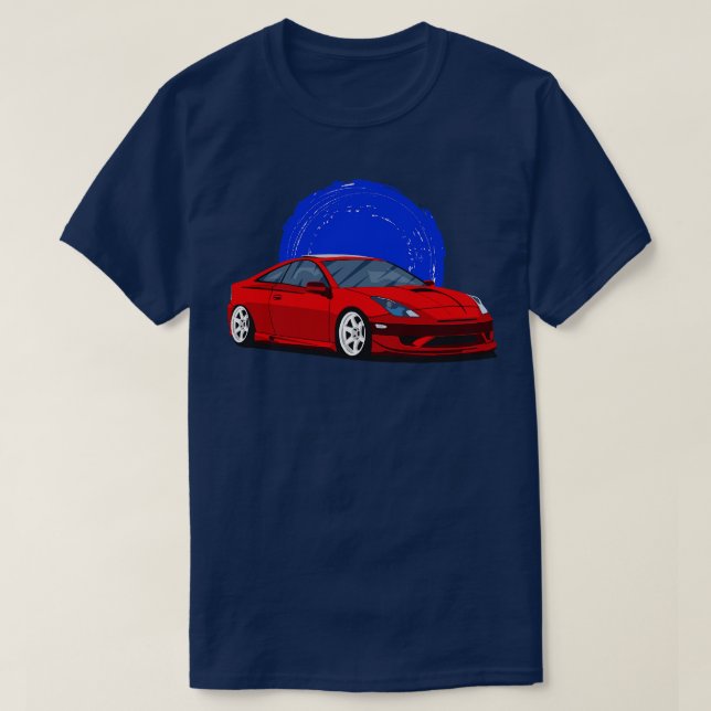Red Toyota Celica gts T-Shirt (Design Front)