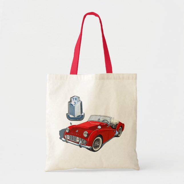 Red TR3 Tote Bag (Front)