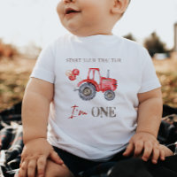 Red Tractor Birthday T-Shirt