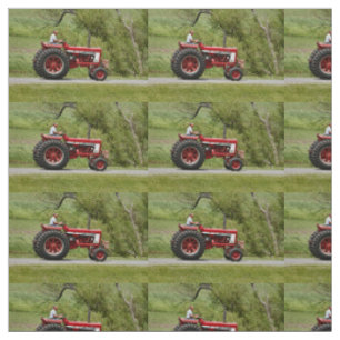 Red Tractor Fabric